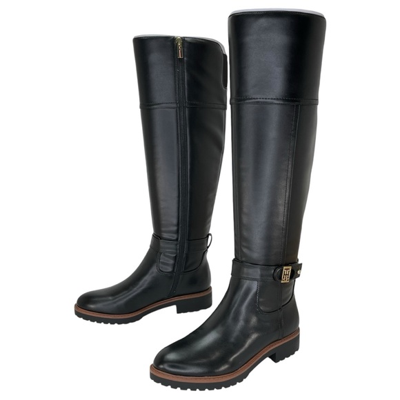 Tommy Hilfiger Felvia Black Knee High Womens Boots Size 6M - Picture 9 of 13